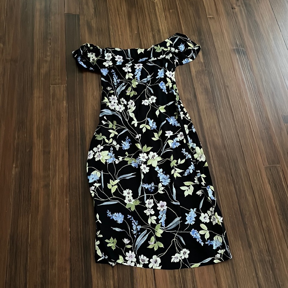 Black Floral Reformation Dress XS